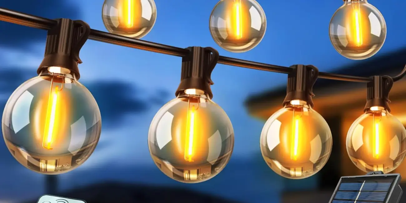 Decora tu terraza o jardín con esta guirnalda LED para exterior con placa solar por sólo 12,99€ ¡50% de descuento!