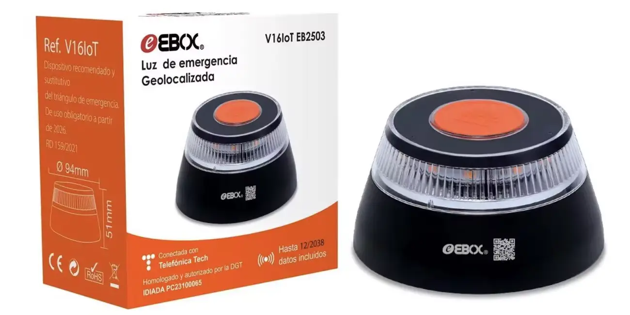 Esta baliza de emergencia Ebox V16 geolocalizada cumple con la DGT por sólo 15,47€ con envío gratis (-49%)