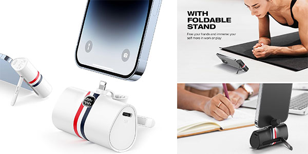 Chollo Mini Power Bank Viyisi de 5.000 mAh con pantalla para iPhone por sólo 9,99€ (-48%)