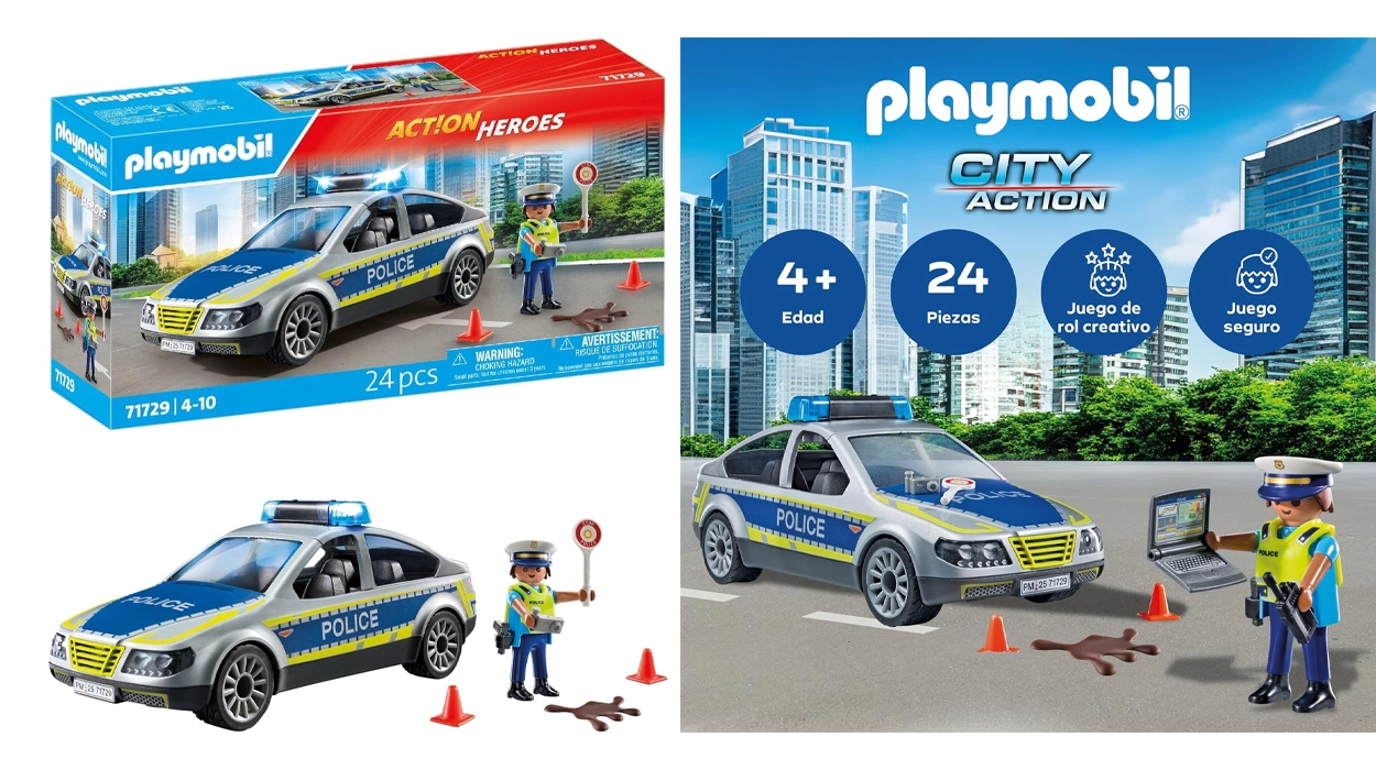 Chollo Set Playmobil Action Heroes Coche de Policía por sólo 20,99€ (-48%)