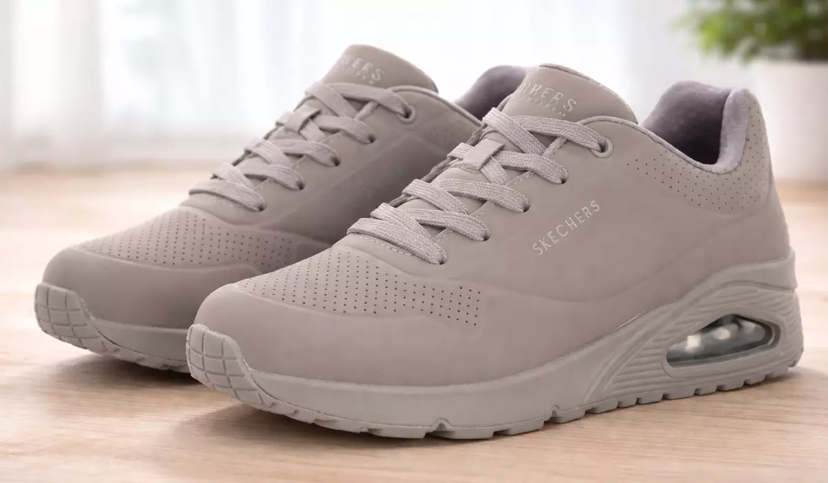 Chollo Zapatillas Skechers Uno Stand On Air gris oscuro para mujer por sólo 40,99€ con envío gratis (-49%)