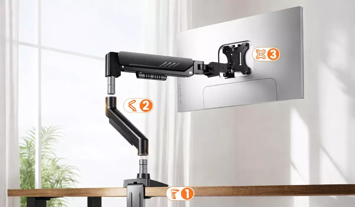 Chollo Soporte de monitor ErGear para pantallas hasta 34 y brazo ajustable hasta 9 kg con instalación rápida y gestión de cables por sólo 25,64€ con cupón (-49%)