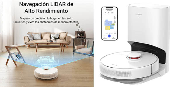 Chollo Robot aspirador Dreame D10 Plus aspirador y fregasuelos por sólo 152,15€ con cupón y envío gratis (-39%)