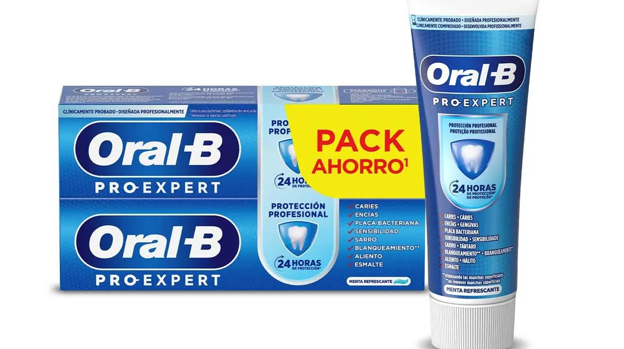 Chollo Pack x4 Pasta de dientes Oral-B Pro-Expert de 75 ml por sólo 7,49€ con descuento automático (-32%) ¡1,87€ cada una!