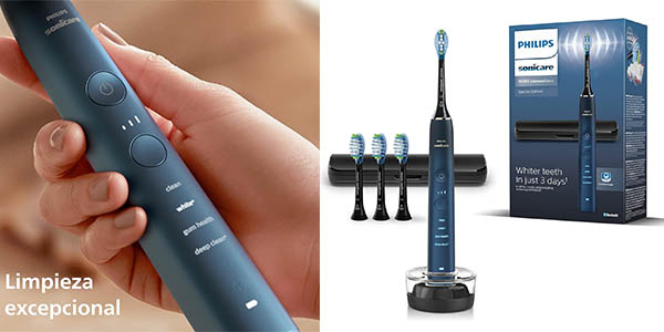 Chollo Cepillo de dientes Philips Sonicare DiamondClean serie 9000 con 4 cabezales por solo 147,69€ con envío gratis (-47%)