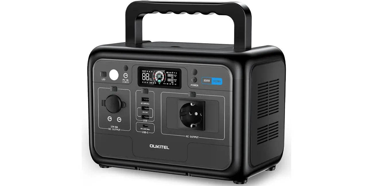 Chollo Estación de energía portátil Oukitel P800E 800W por sólo 166,34€ con cupón y envío gratis (-58%)
