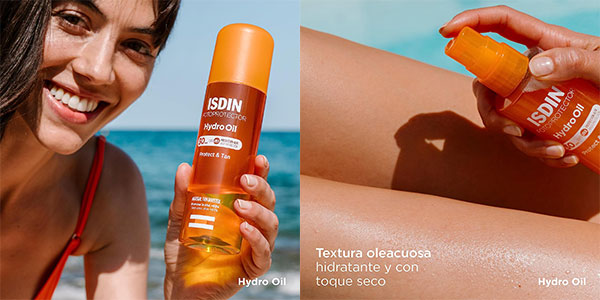 Chollo Fotoprotector Isdin HydroOil SPF 30 de 200 ml por sólo 15,19€ (-46%)