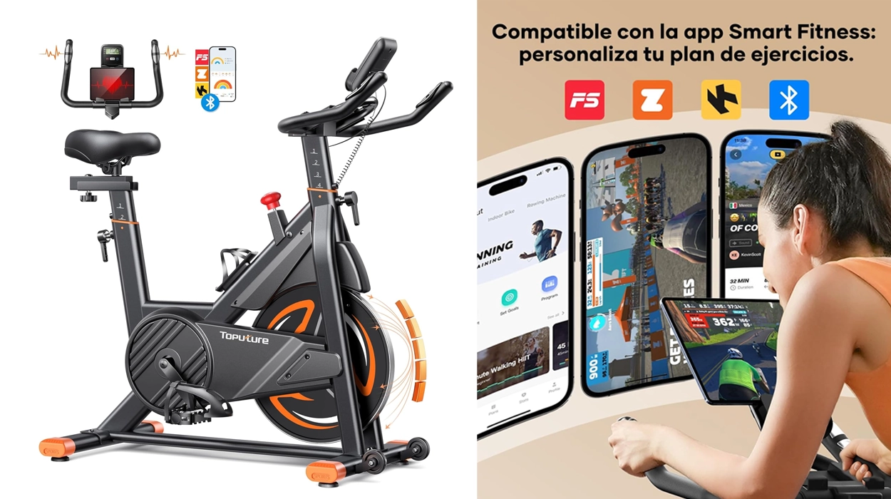 Aquí tienes una bicicleta estática silenciosa y estable para quemar grasa sin salir de casa: Aprovecha este doble cupón y llévatela a un precio buenísimo