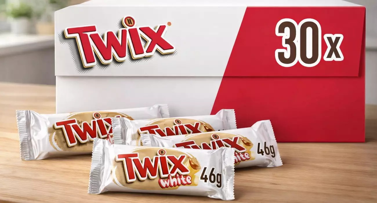 Chollo Pack x30 barritas Twix White de chocolate blanco, galleta y caramelo por sólo 24,54€ (-55%) ¡0,82€ cada una!