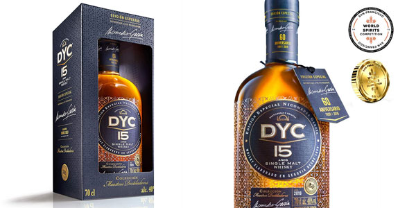 Chollo Whisky DYC 15 Edición Especial 60 Aniversario de 700 ml por sólo 32,64€ (-16%)
