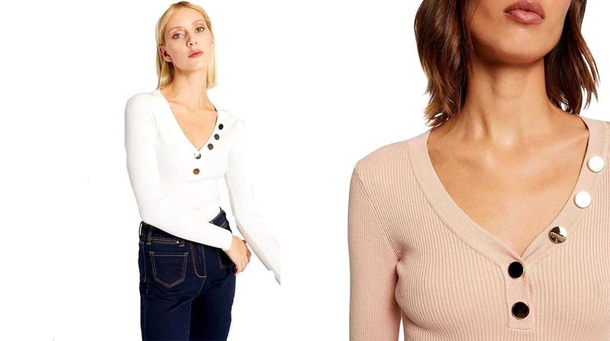 Chollo Jersey de cuello en V Morgan 201-mbabi para mujer por sólo 14,99€ (48% de descuento)