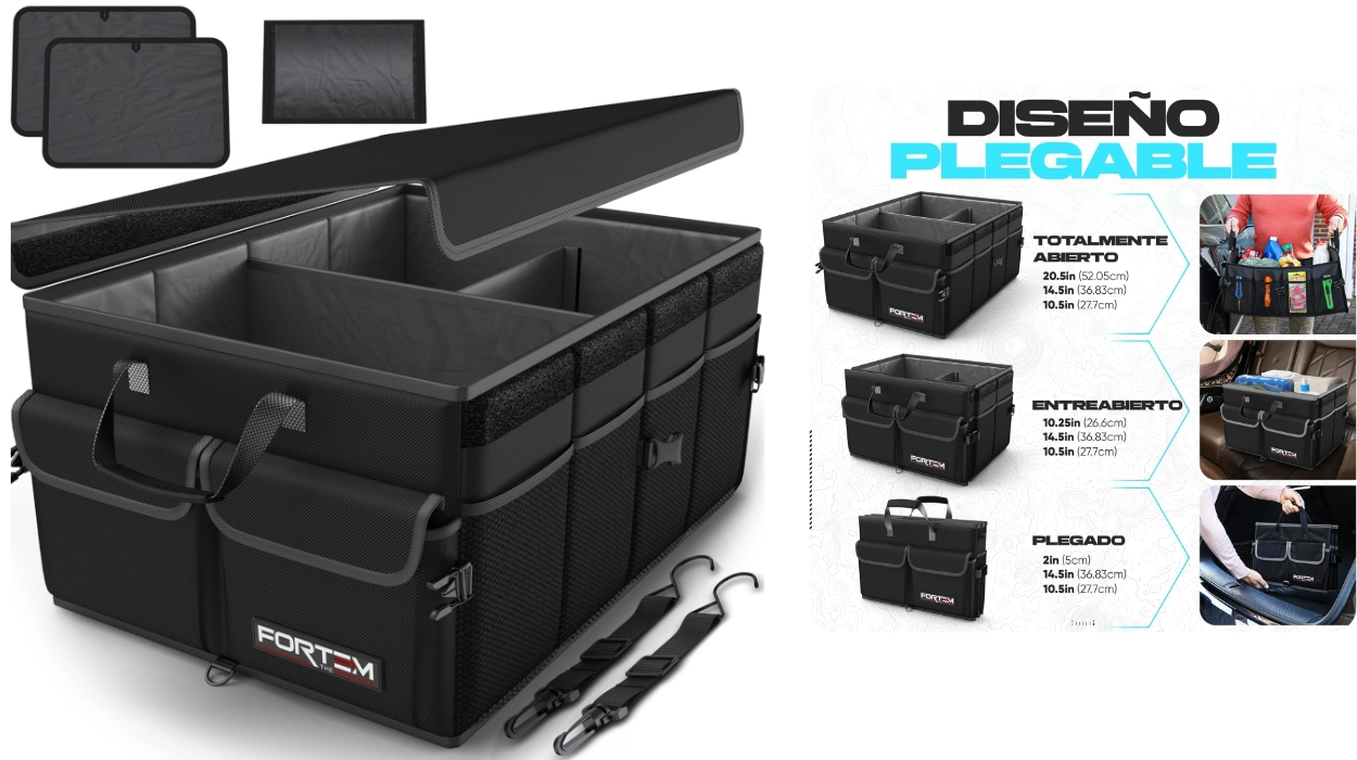 Adiós al caos en el maletero: Este organizador FORTEM plegable de gran capacidad pone orden por sólo 29,99€ (-25%)