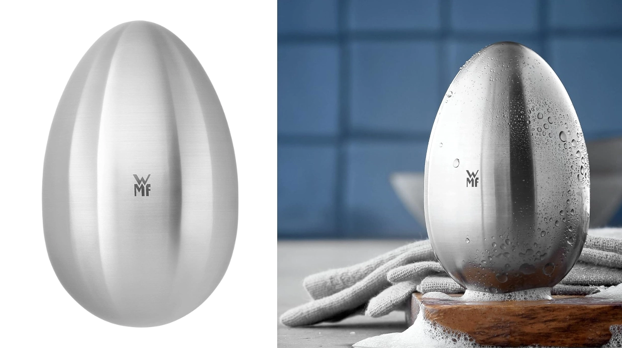 Descubre el jabón WMF de acero inoxidable que elimina rápidamente olores fuertes de tus manos ¡Perfecto para la cocina!