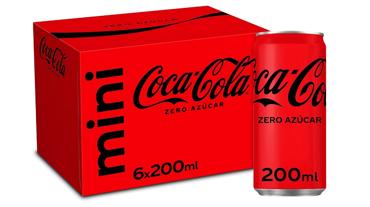 Coca-Cola Zero en formato mini al mejor precio: Llévate 12 latas de 200 ml por sólo 5,30€ con descuento al tramitar ¡0,44€ cada una!