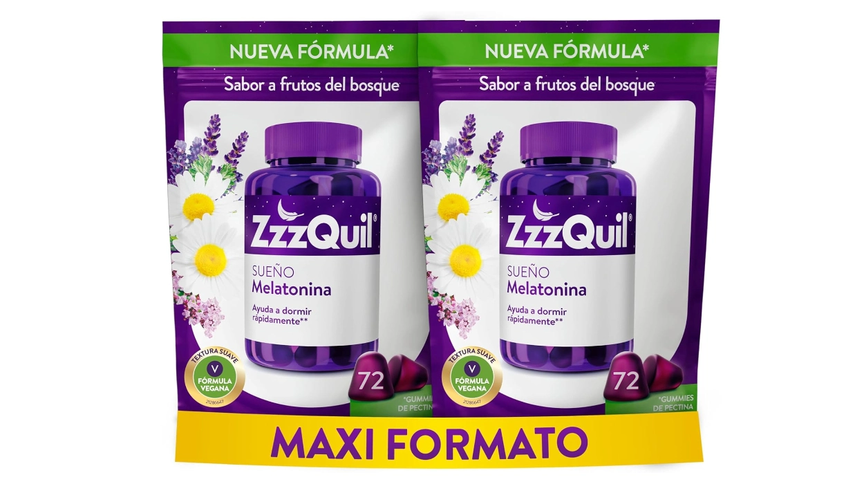 Chollo Pack x2 Gummies ZzzQuil Sueño con melatonina, valeriana y vitamina B6 (144 unidades) por sólo 40,26€ con envío gratis (-28%)