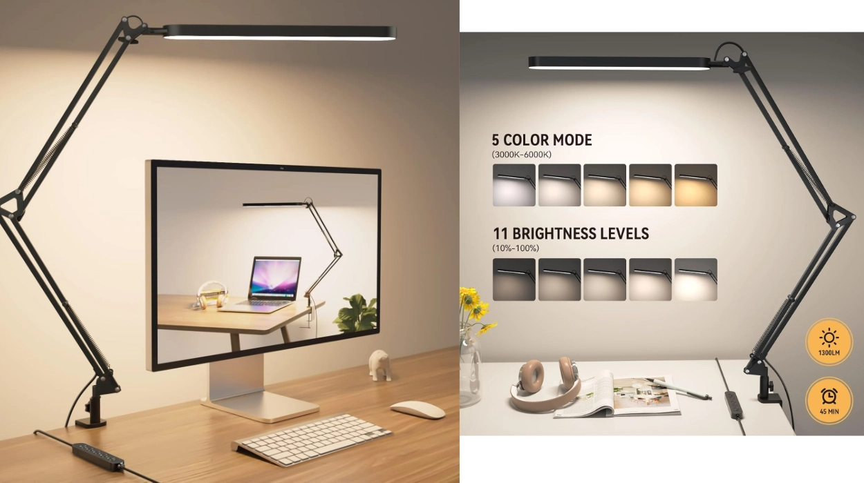 Luz cómoda para trabajar o estudiar sin forzar la vista: flexo regulable LED SKYLEO con memoria y brazo ajustable por sólo 25,64€ (-36%)