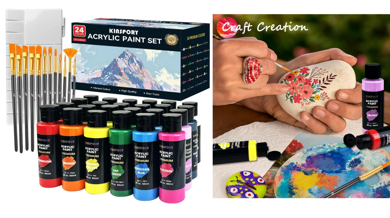 Todo lo que necesitas para pintar con acrílicas desde el primer día: 24 colores, pinceles y paleta por sólo 14,99€ con este cupón
