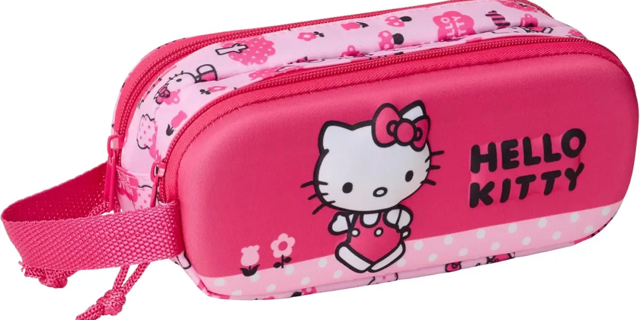 Chollo Estuche infantil doble Hello Kitty 3D por sólo 4,45€ (50% de descuento)
