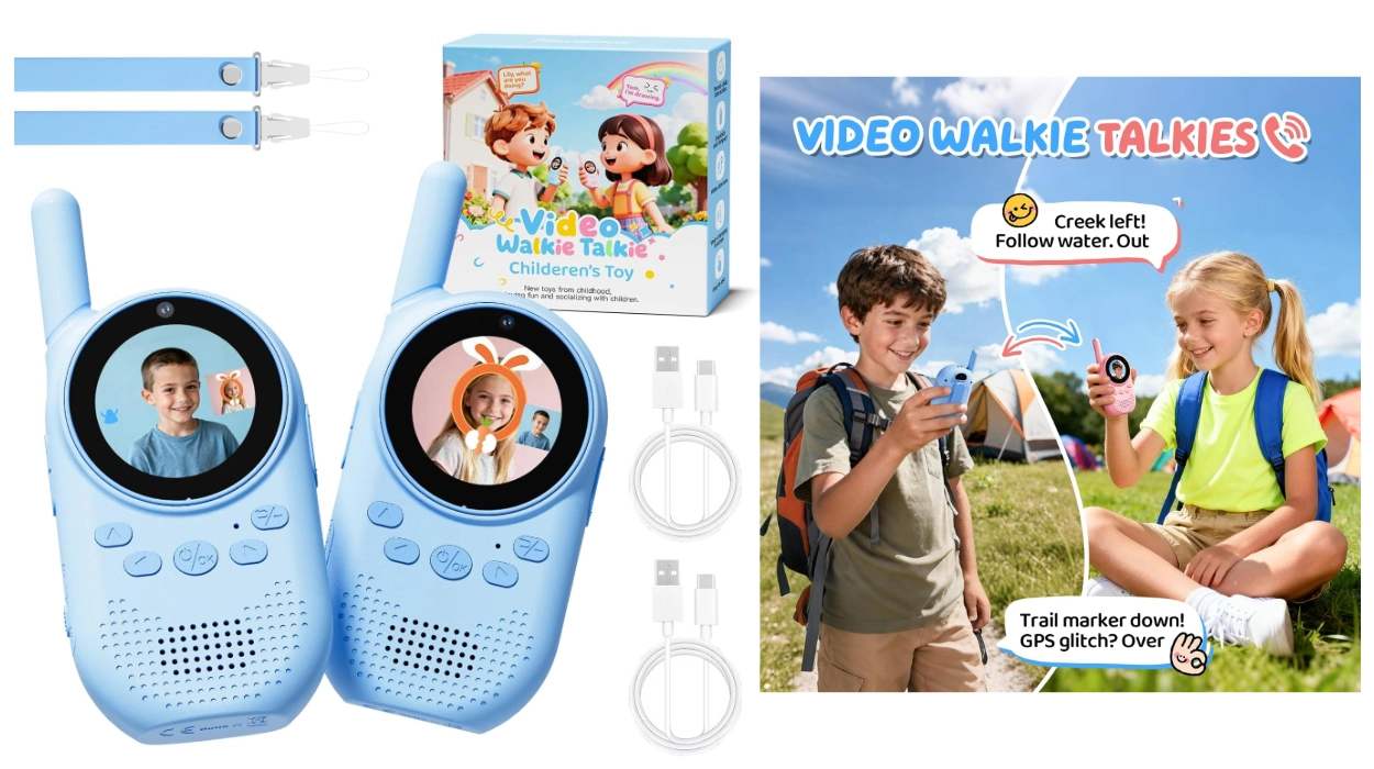 Este walkie talkie infantil recargable incluye videollamadas y filtros de voz para entretener a tus peques por muy poco (-46%)
