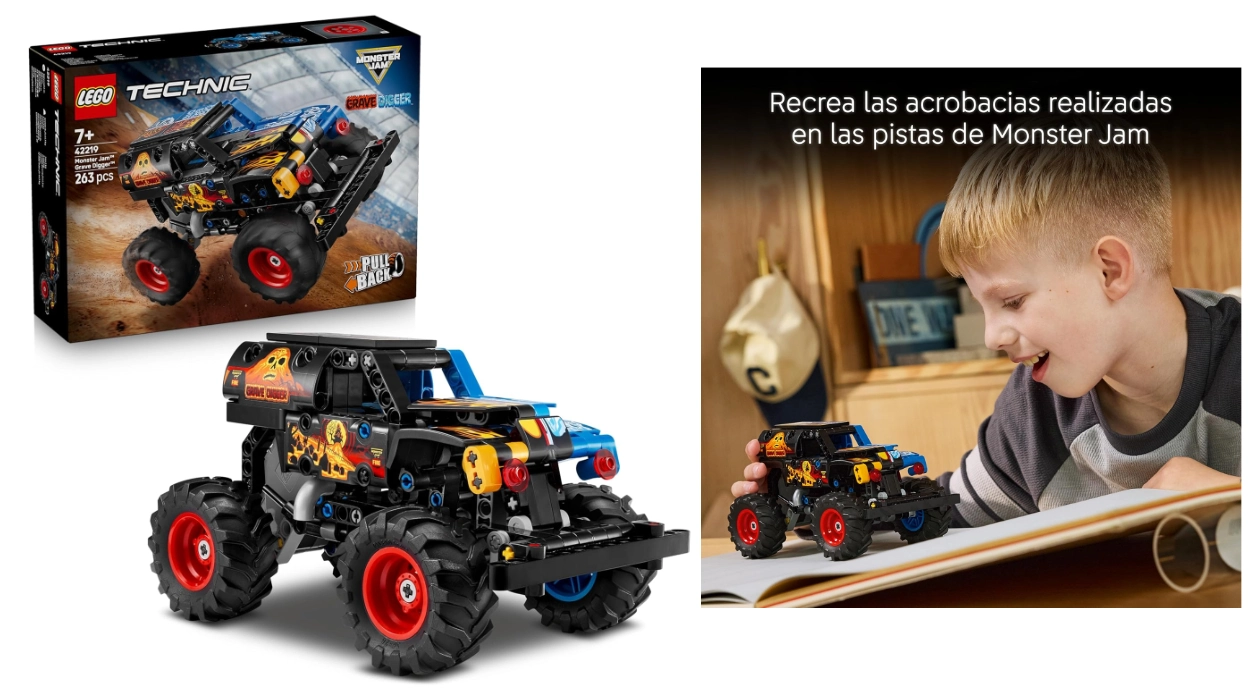 Chollo Set LEGO Technic Monster Jam Grave Digger Fuego y Hielo por sólo 20,99€ (30% de descuento)