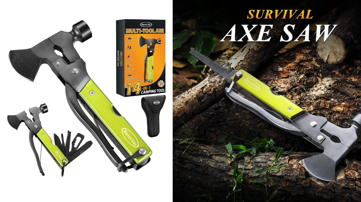 Esta multiherramienta 14 en 1 con hacha es una opción completísima para escapadas, camping o emergencias por menos de 15€