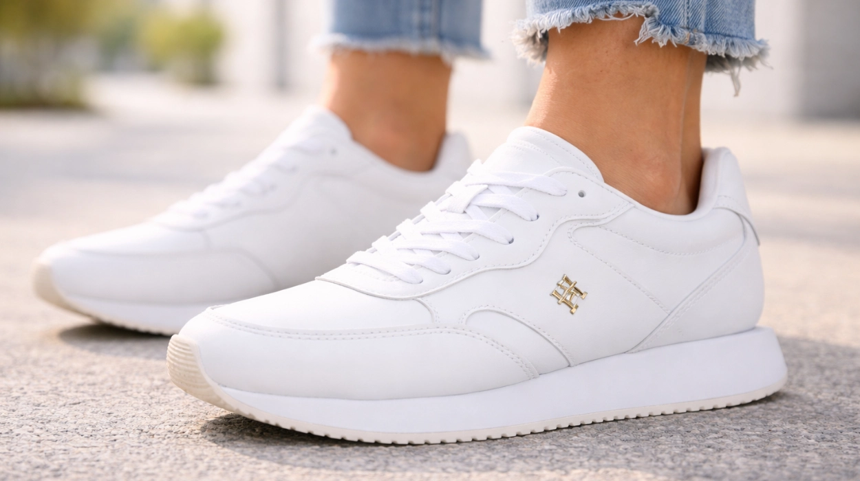 Chollo Zapatillas de piel Tommy Hilfiger runner para mujer por sólo 59€ con envío gratis (51% de descuento)