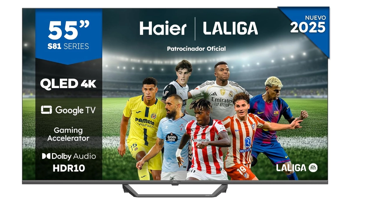 Chollo Smart TV Haier QLED UHD 4K de 55″ con Google TV y 120 Hz para gaming por sólo 349€ con envío gratis (61% de descuento)