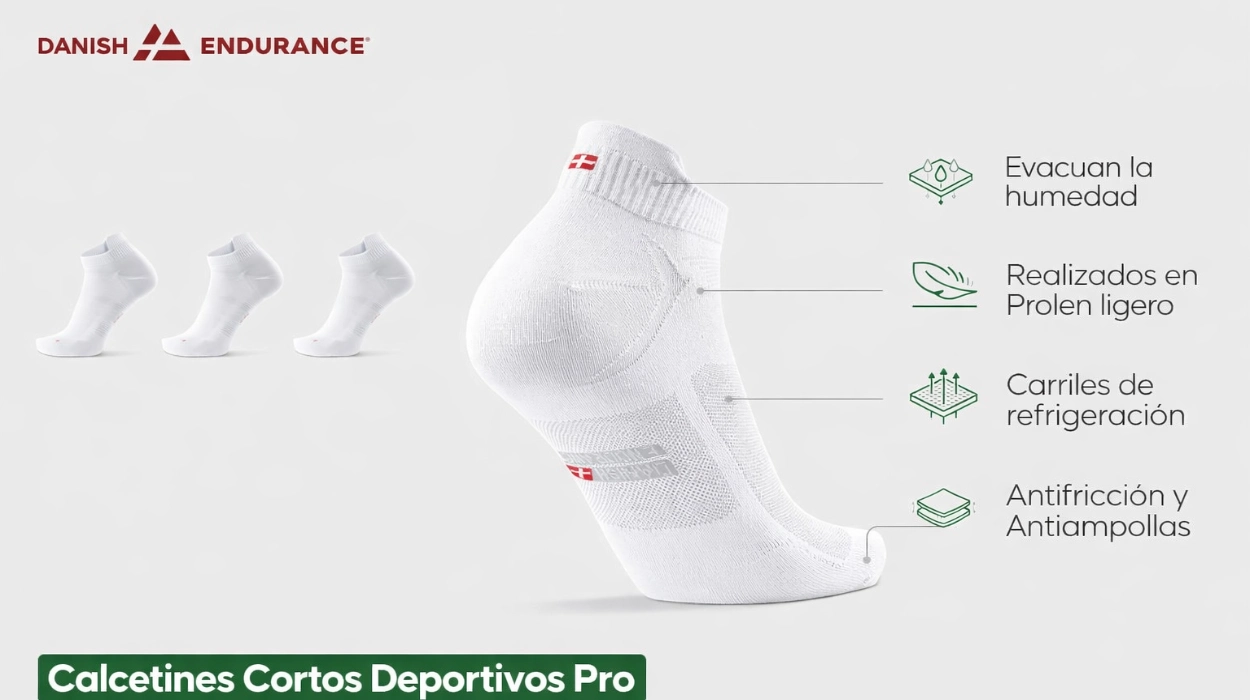 Olvídate de ampollas y rozaduras con estos calcetines cortos de running Danish Endurance: Top ventas por sólo 4,79€ el par