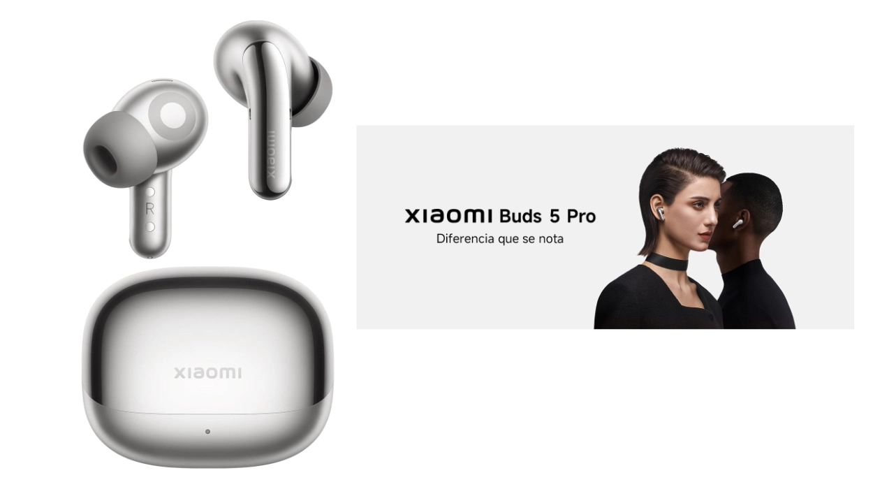 Chollo Auriculares inalámbricos Xiaomi Buds 5 Pro con cancelación de ruido, audio HiFi y 36 horas de batería por sólo 99€ con envío gratis (-50%)
