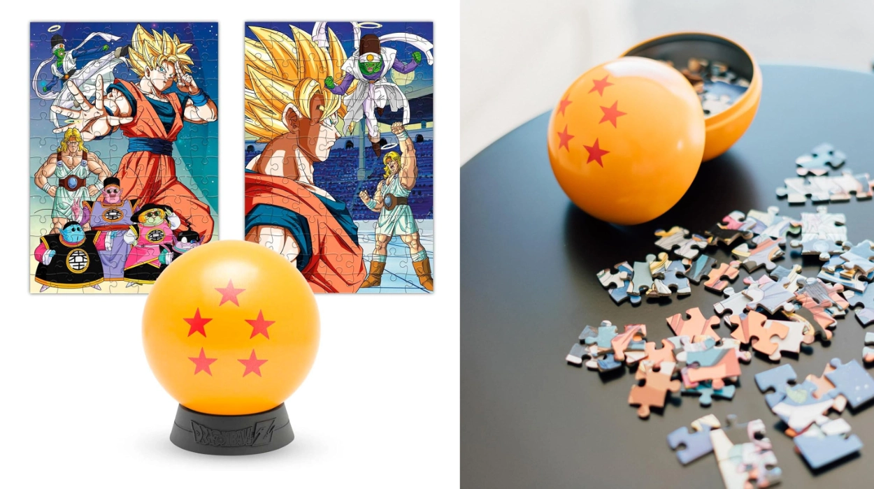 Chollo Puzle Dragon Ball Z 2 en 1 de 98 piezas en bola coleccionable con doble diseño por sólo 11,90€ (34% de descuento)
