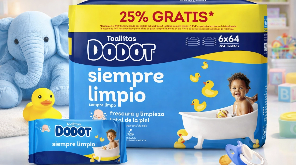 Chollo 768 Toallitas Dodot bebé seco por sólo 11,82€ con 2ª unidad al 50% ¡Menos de 0,02€ cada una!