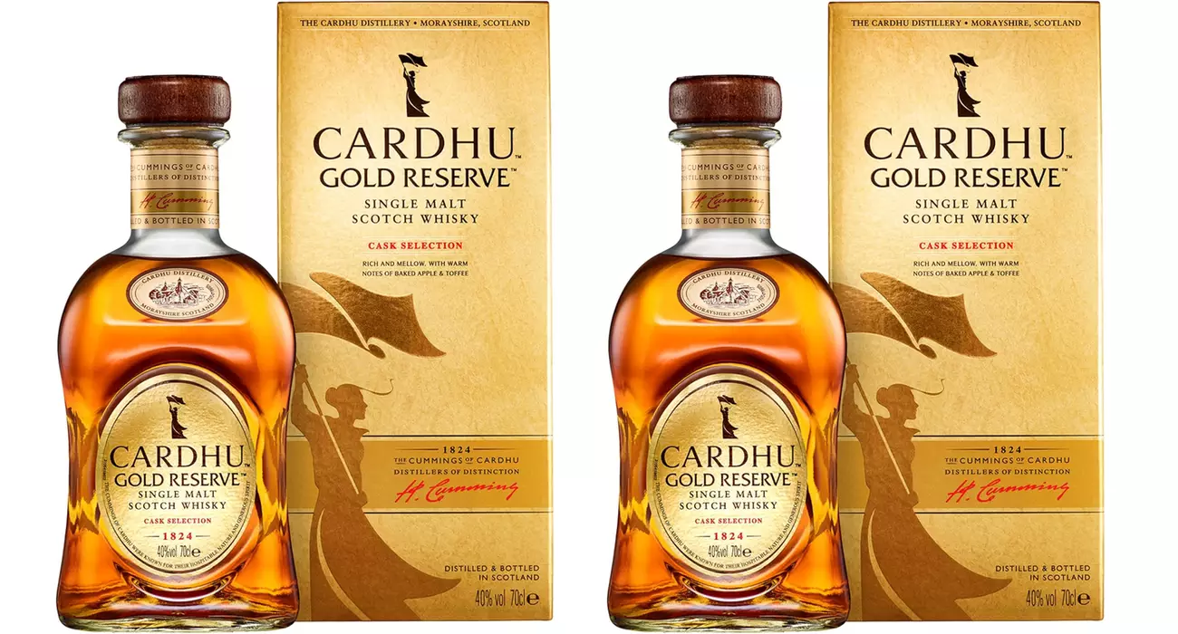 Chollo x2 Whisky Escocés Cardhu Gold Reserve de 700 ml por sólo 48,15€ con descuento al tramitar (-38%) ¡24,07€ cada una!