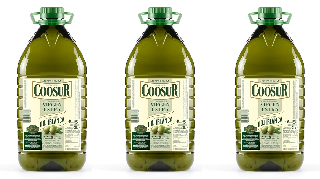 Coosur barato en Amazon: Llévate 2 garrafas de Aceite de Oliva Virgen Extra Hojiblanca de 3L por 33,48€ con 70% en 2ª unidad