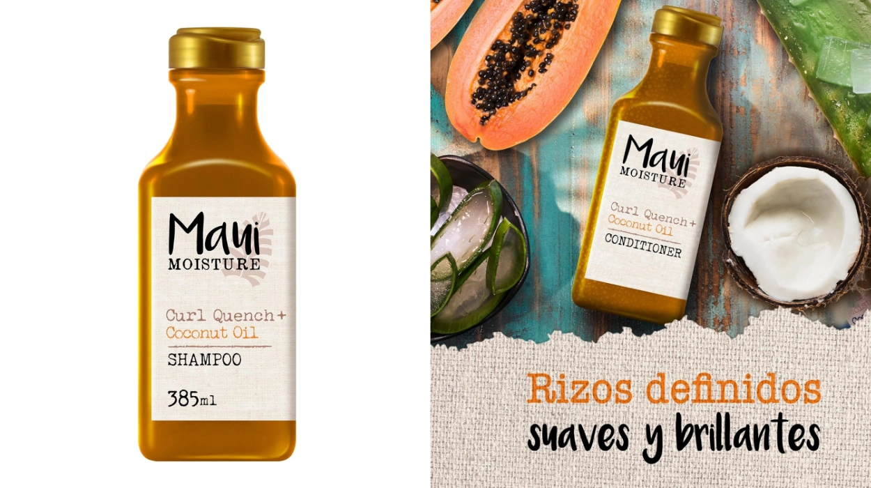 Hidratación intensa para rizos: champú con aceite de coco Maui Moisture Curl Quench+ de 385 ml por sólo 3,50€ (-65%)
