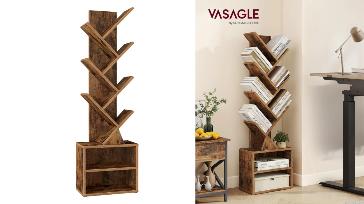 Una estantería que decora por sí sola: Vasagle Custos en forma de árbol con 2 compartimentos por menos de 34€ (-15%)