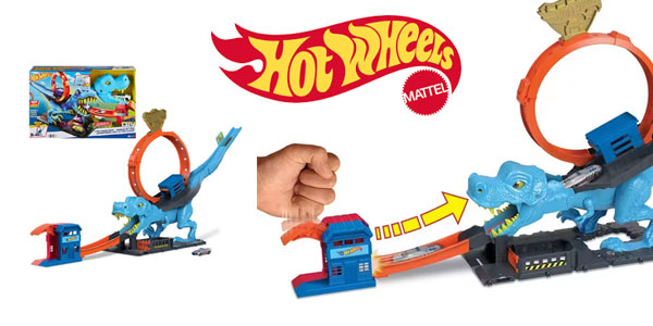 Chollo Hot Wheels Pista Desafío del T-Rex por sólo 22,99€ (-43%)