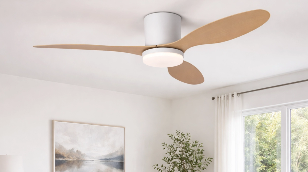 Chollo Ventilador de techo Woox con luz LED regulable y mando a distancia por sólo 39,55€ con cupón y envío gratis (68% de descuento)