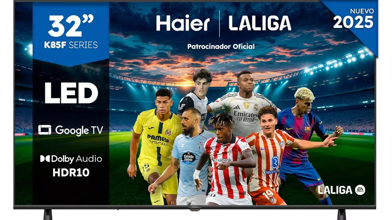 Smart TV completa y compacta Haier TV Full HD de 32″ con Google TV por sólo 126,65€ con cupón y envío gratis (-47%)