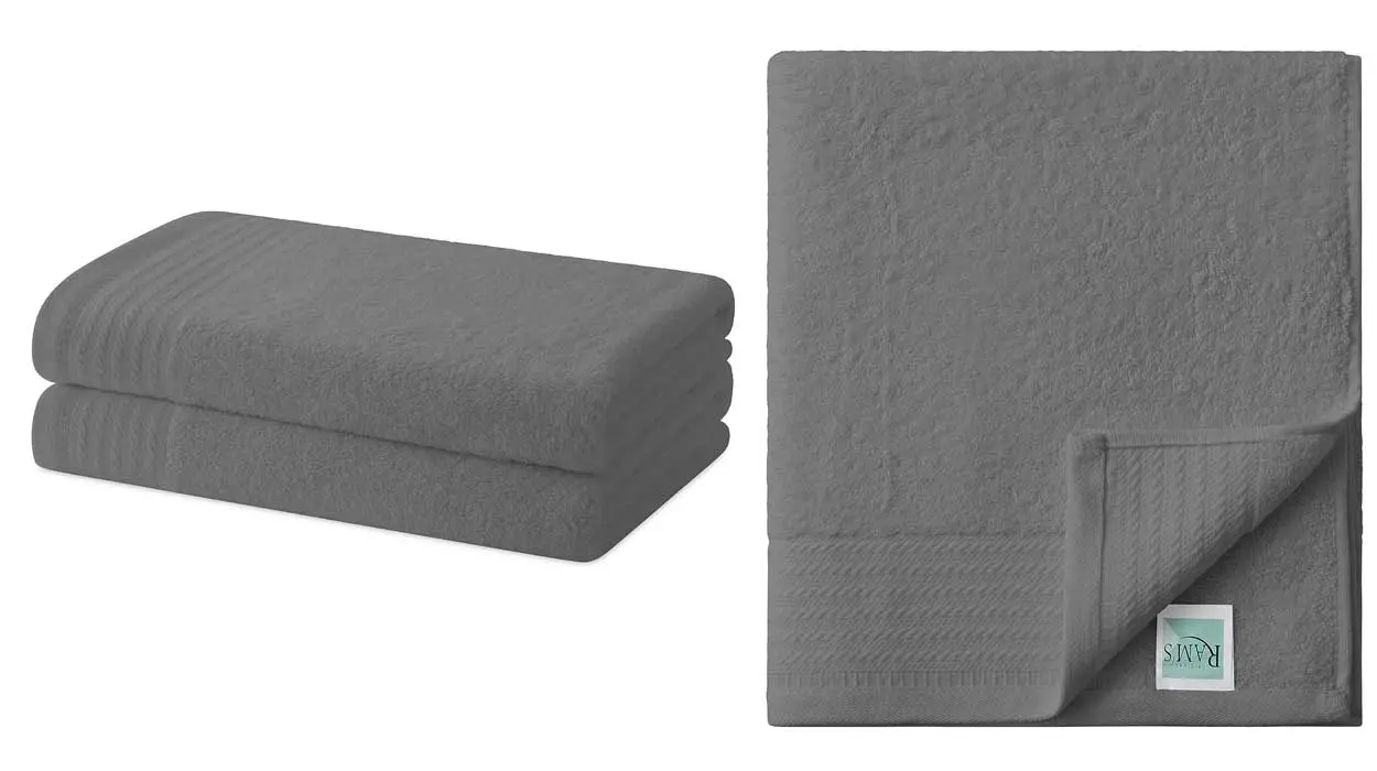 Chollo Juego de 2 toallas de ducha Degrees Home algodón 480 g/m2 de 130 x 65 cm por sólo 14,72€ (-23%)