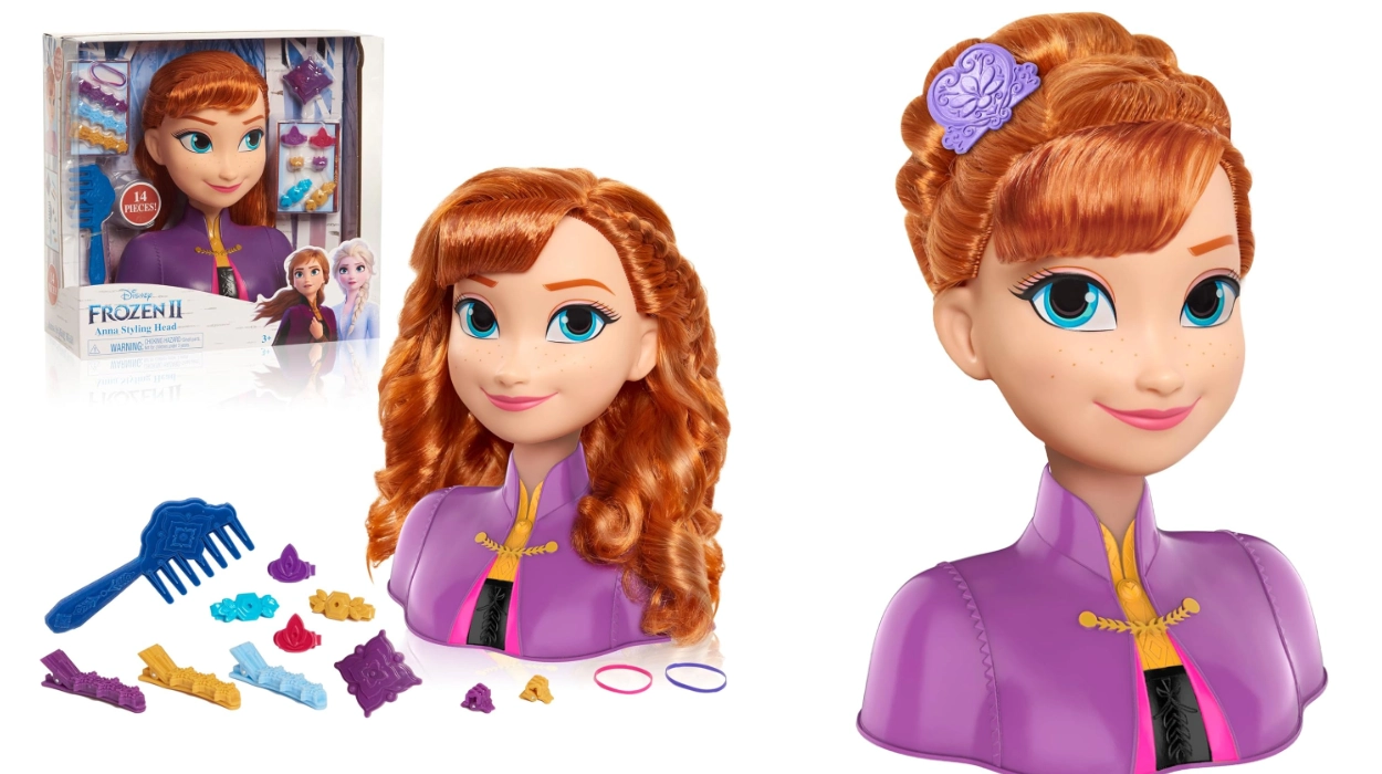 Chollo Cabeza de peinado Anna de Frozen 2 con 14 piezas para jugar y crear peinados por sólo 20,65€ (47% de descuento)