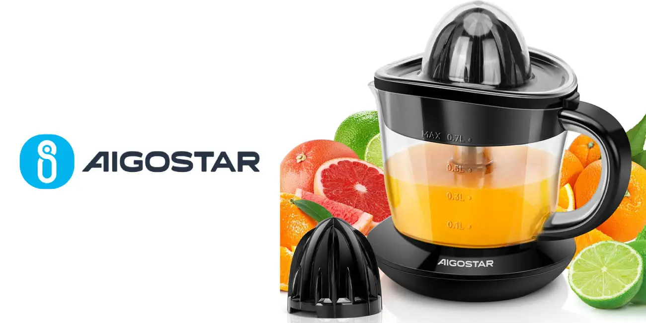 Disfruta de un desayuno de campeonato con este exprimidor eléctrico Aigostar con un 55% de descuento