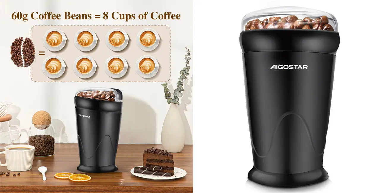 Chollo Molinillo de café eléctrico Aigostar de 150W por sólo 13,96€ con envío gratis (-53%)