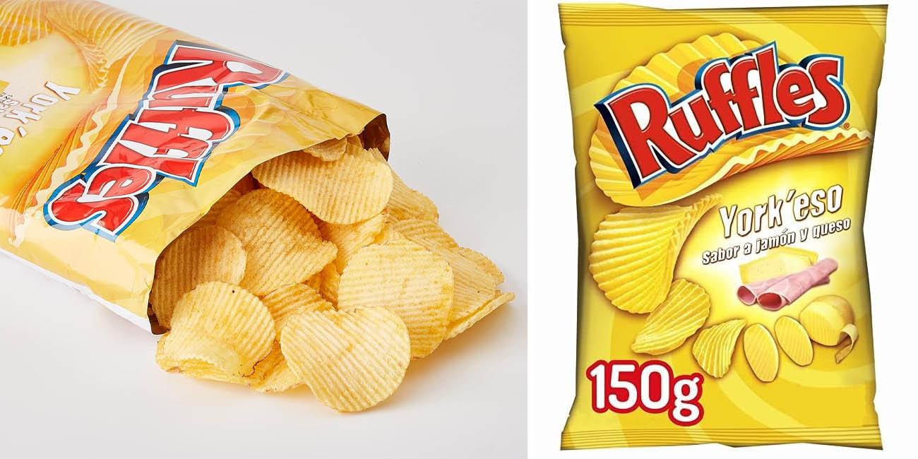 Añade x3 paquetes de Ruffles Yorkeso de 150 gramos a tu cesta y paga sólo 3,74€ con descuento automático (-39%) ¡1,25€ cada uno!