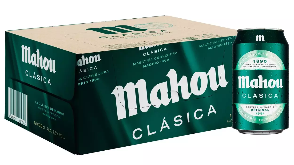 Chollo Pack x12 cervezas de Mahou Clásica de 33 cl por sólo 6,16€ con cupón (33% de descuento)
