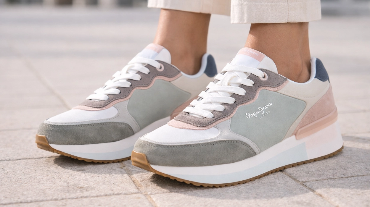 Chollo Zapatillas de piel Pepe Jeans Rusper Class multicolor para mujer por sólo 43,15€ con envío gratis (54% de descuento)