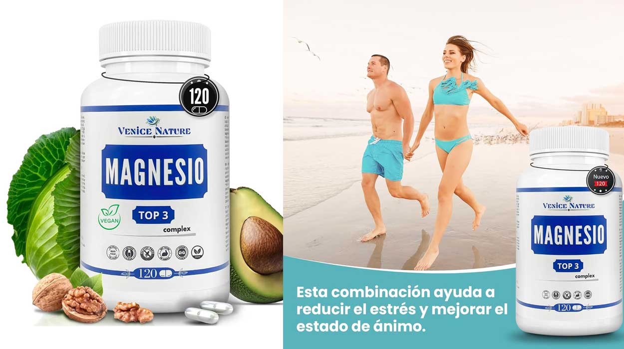 Chollo Bote de Magnesio Puro Venice Nature de 120 comprimidos por sólo 7,96€ (-42%)