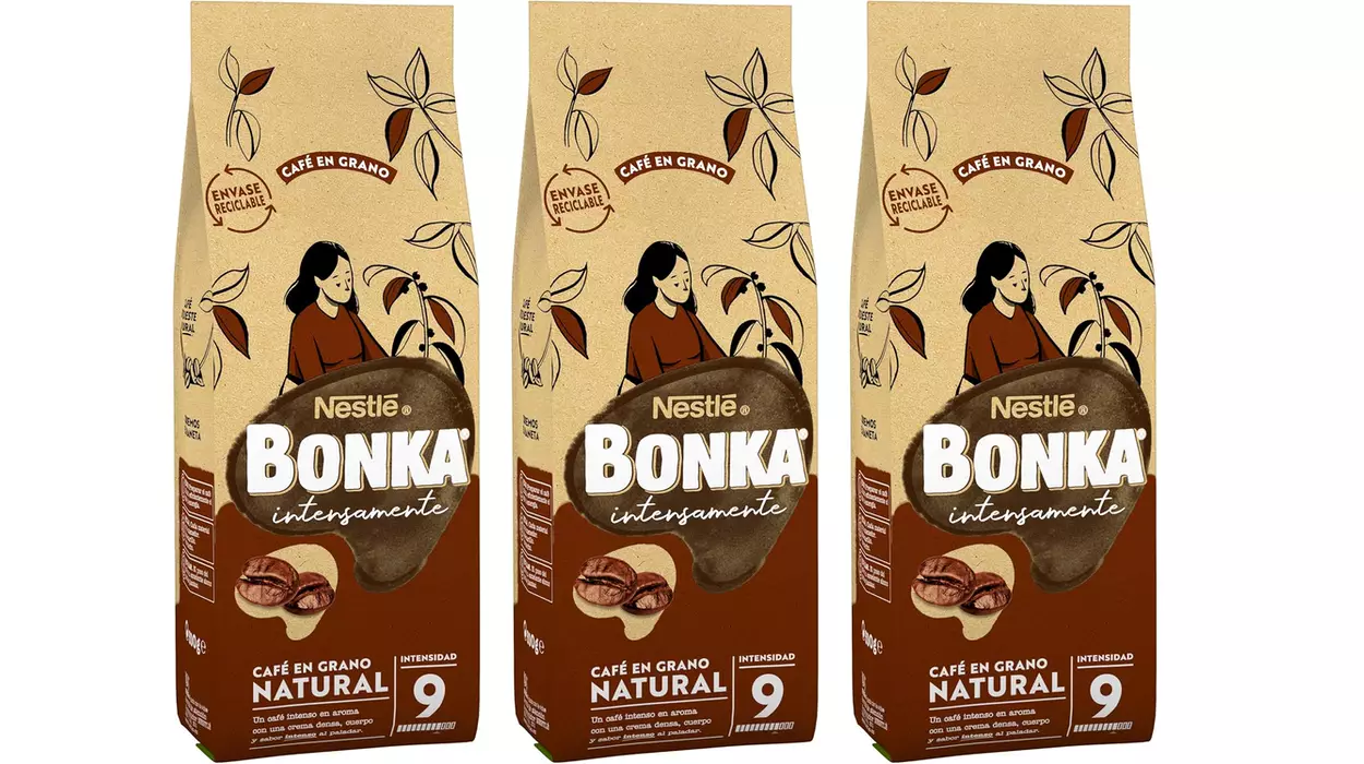 Pack x3 Café en grano natural Bonka de 500 g por sólo 13,90€ con 3×2 (48% de descuento) ¡4,63€ cada uno!