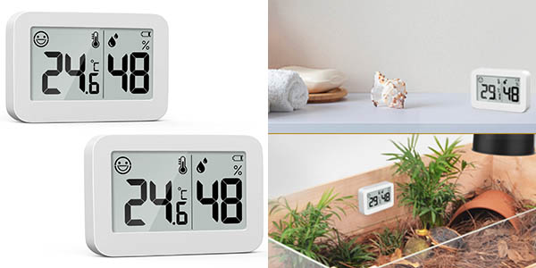 Chollo Pack x2 Termómetros higrómetros digitales para interior por sólo 8,49€ (-15%)