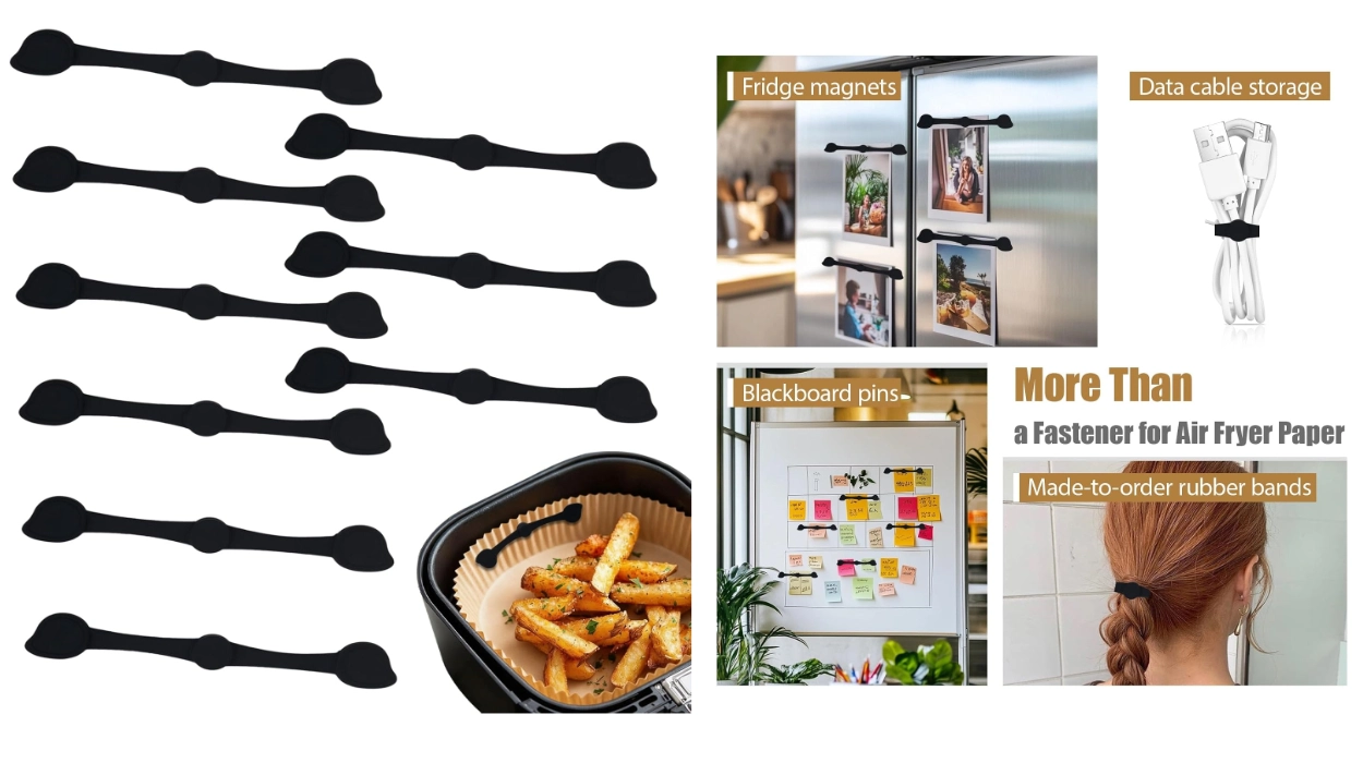 El truco para que el papel no salga volando en la air fryer es este pack de 9 imanes reutilizables sin BPA por muy poco