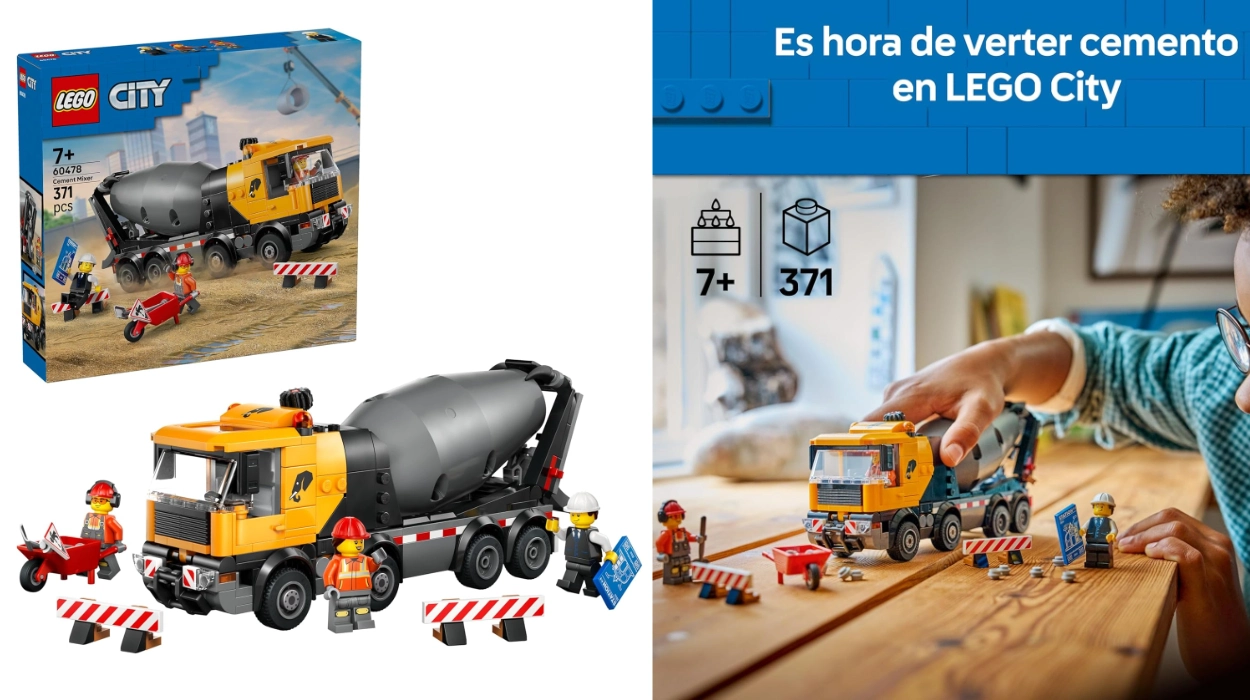 Chollo LEGO City Hormigonera con mezcladora giratoria y función de vertido por sólo 29,99€ con envío gratis (25% de descuento)
